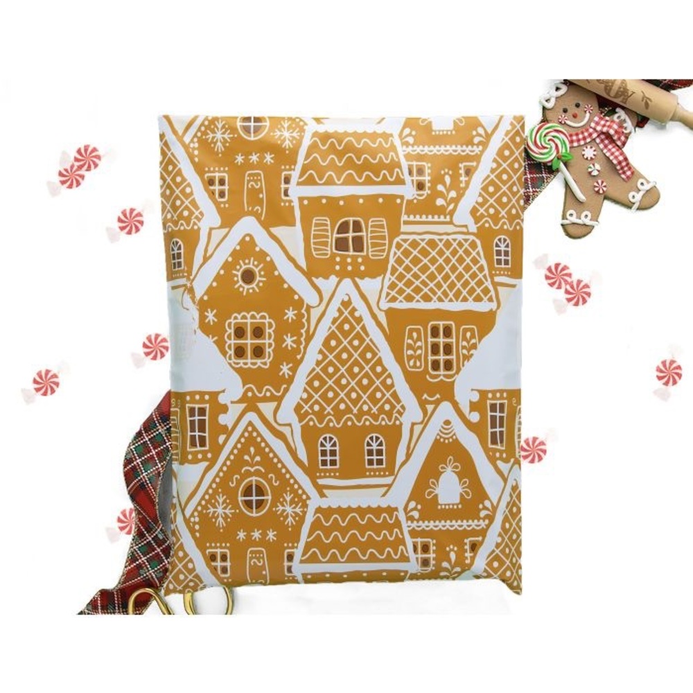 Gingerbread House Polymailers - 10x13 Holiday